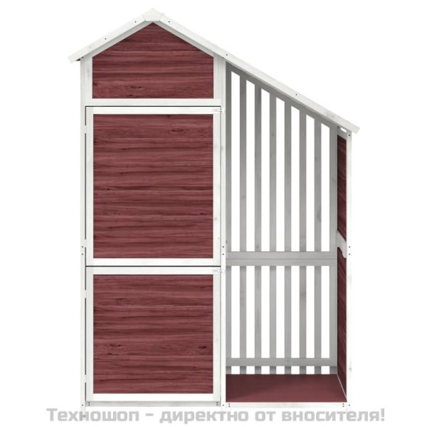 Градинска барака за инструменти мока 120x53,5x170 см бор масив