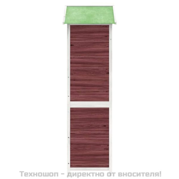 Градинска барака за инструменти мока 120x53,5x170 см бор масив