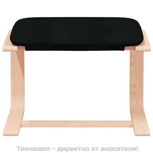 Табуретка, черна, 51x41x40 см, плат