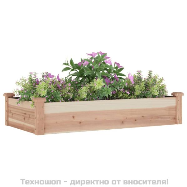 Градинско повдигнато легло с вложка 120x60x25 см масивна ела