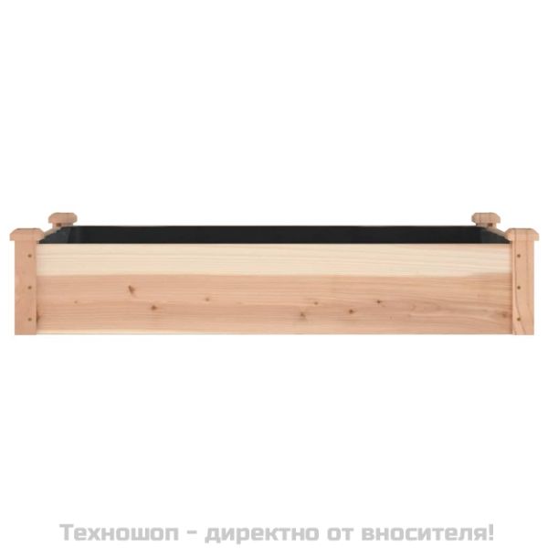 Градинско повдигнато легло с вложка 120x60x25 см масивна ела