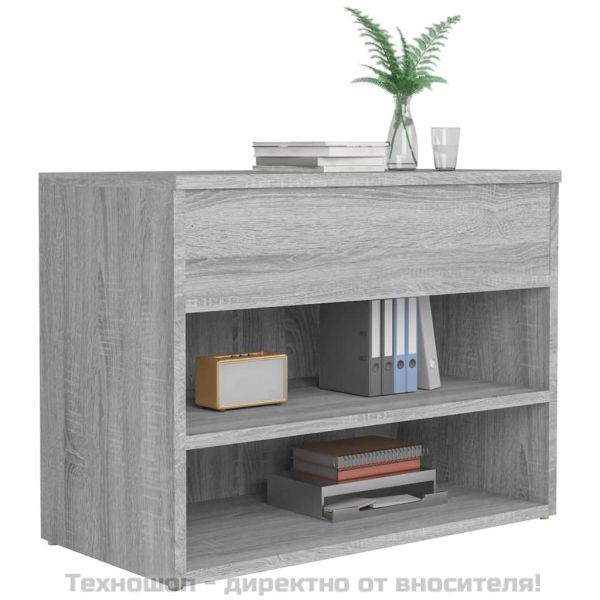 Пейка за обувки, сив сонома, 60x30x45 см, инженерно дърво