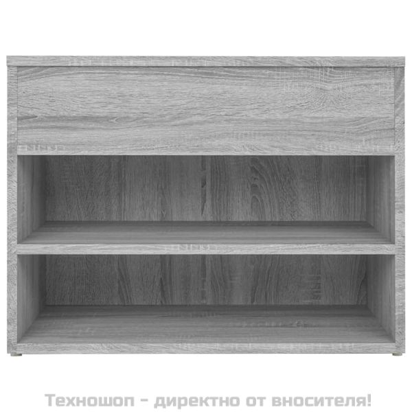 Пейка за обувки, сив сонома, 60x30x45 см, инженерно дърво