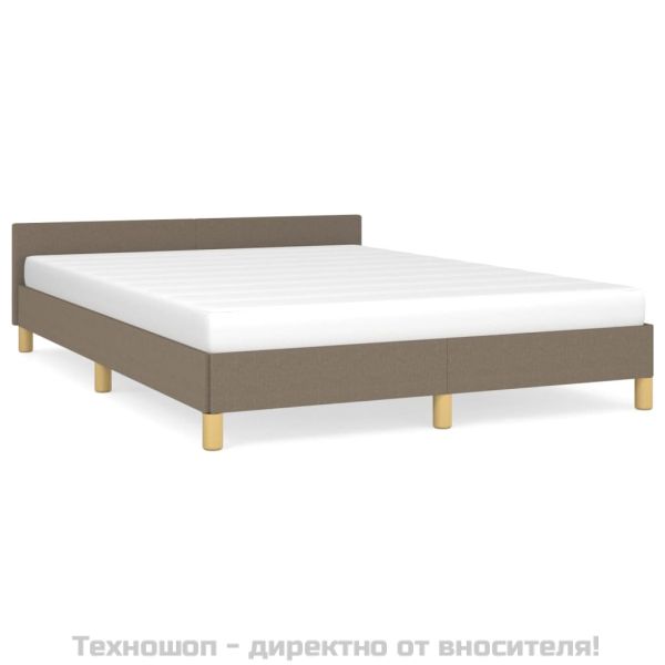 Рамка за легло без матрак, таупе, 140x200 см плат