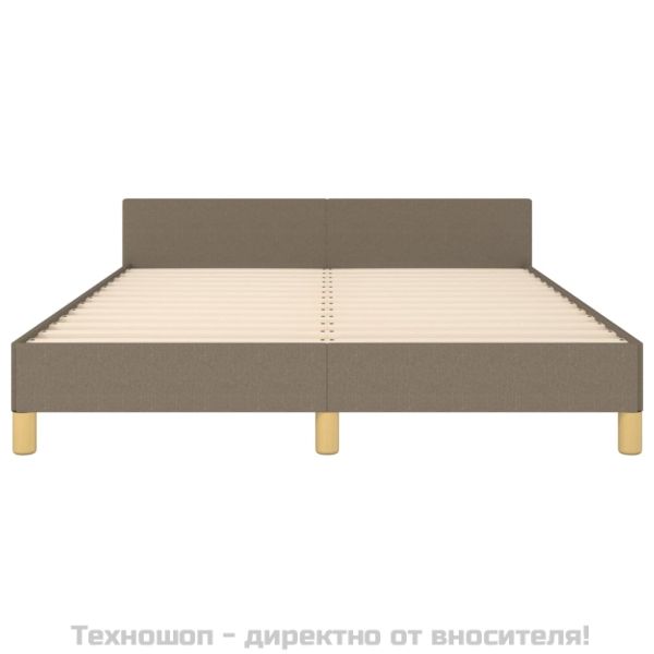 Рамка за легло без матрак, таупе, 140x200 см плат