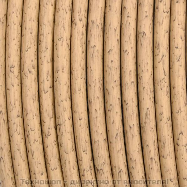 Градински комплект с тъмносиви възглавници 3 части полиратан