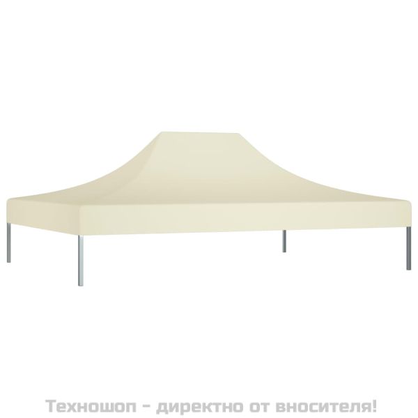 Покривало за парти шатра, 4,5x3 м, кремаво, 270 г/м²