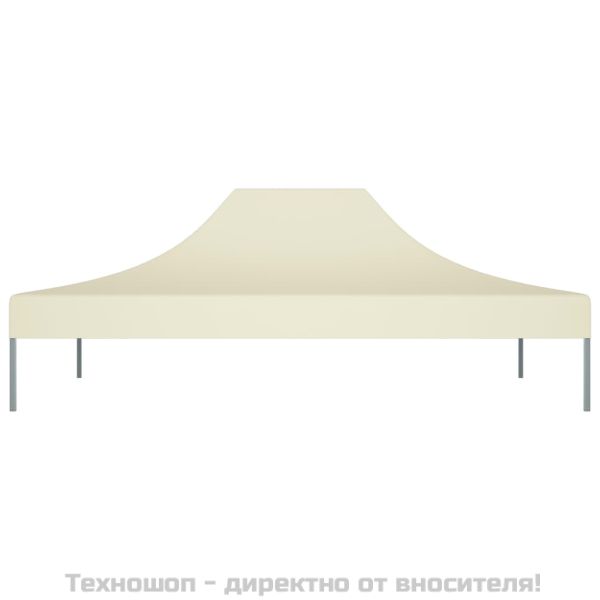 Покривало за парти шатра, 4,5x3 м, кремаво, 270 г/м²