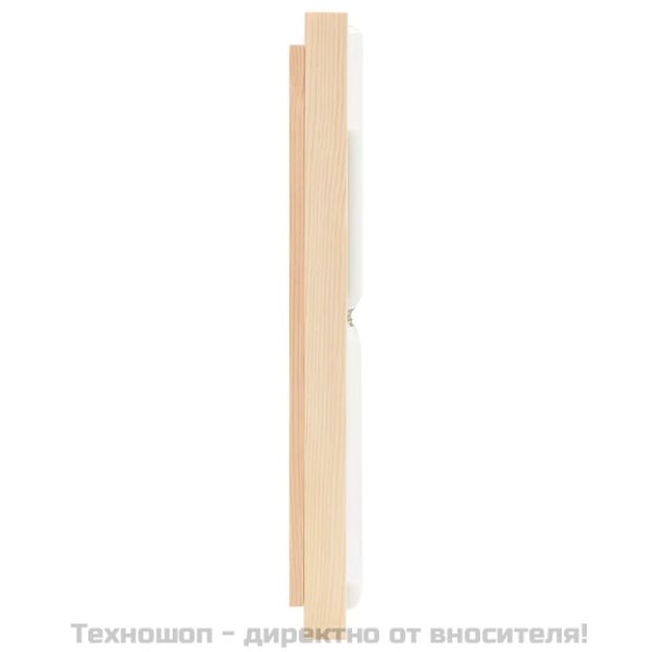 2-в-1 термохигрометър и пясъчен таймер за сауна, бор масив