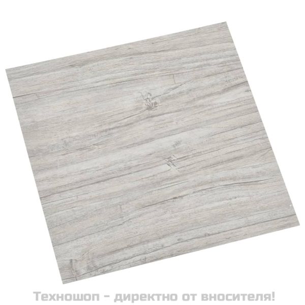Самозалепващи подови дъски 20 бр PVC 1,86 м² светлосиви