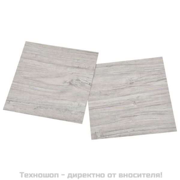 Самозалепващи подови дъски 20 бр PVC 1,86 м² светлосиви