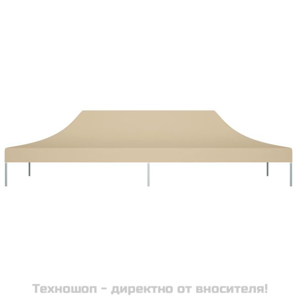 Покривало за парти шатра, 6x3 м, бежово, 270 г/м²