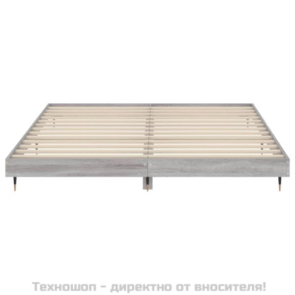 Рамка за легло, сив сонома, 120x200 см, инженерно дърво