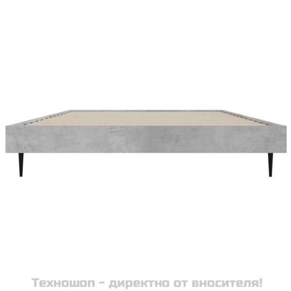 Рамка за легло, бетонно сиво, 90x200 см, инженерно дърво