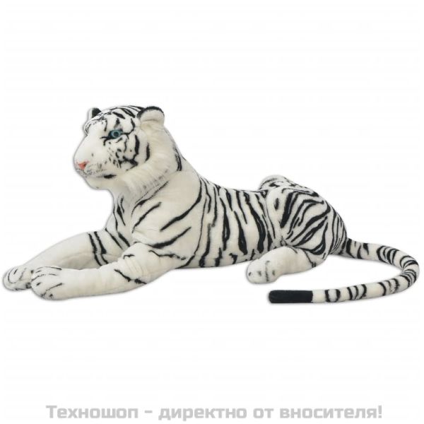 Плюшена детска играчка тигър бяла XXL