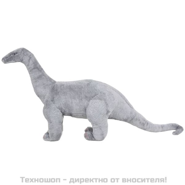 Плюшен детски динозавър брахиозавър за яздене сив XXL