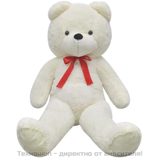 Мека плюшена играчка мече XXL бяло 135 см