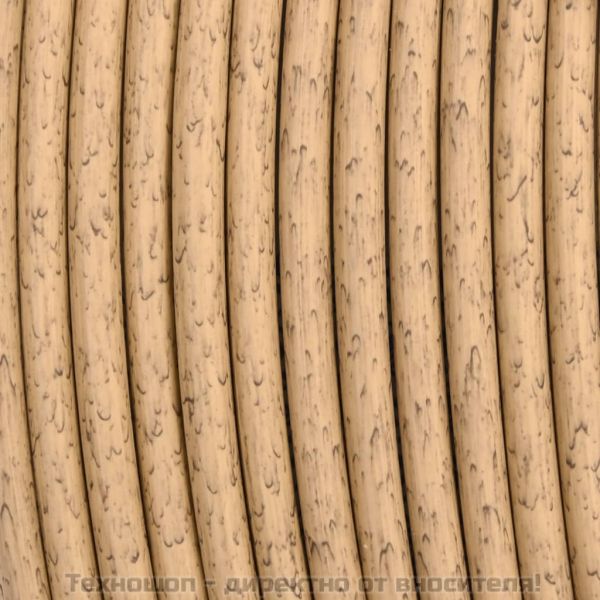 Градински комплект от 3 части с бежови възглавници полиратан