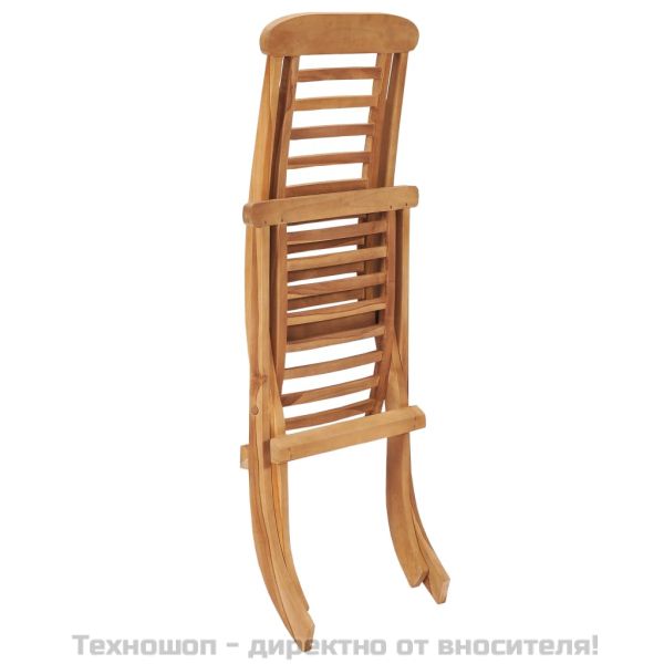 Сгъваем градински стол 50x90x69 см тиково дърво масив