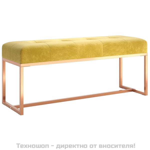 Пейка, горчица жълто, 110x36x45 см, кадифе