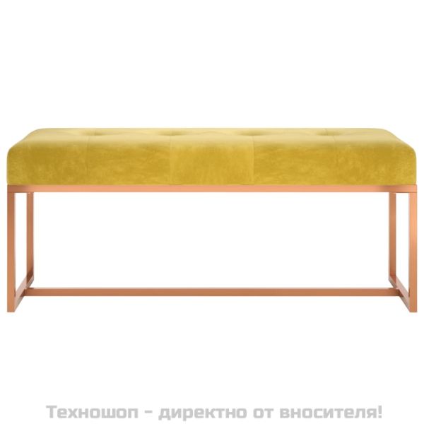Пейка, горчица жълто, 110x36x45 см, кадифе