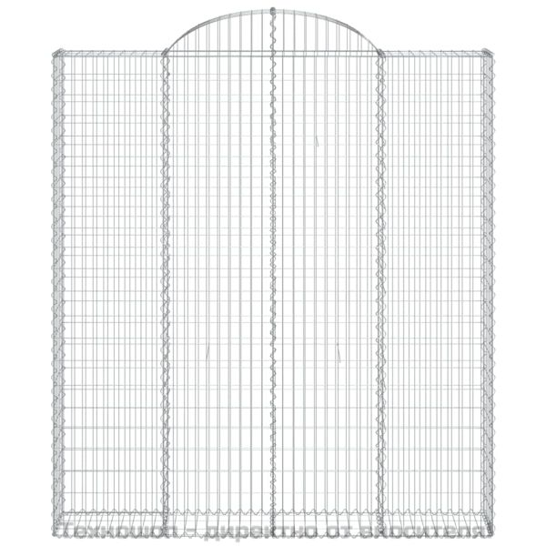 Габионни кошници арка 2 бр 200x30x220/240 см поцинковано желязо