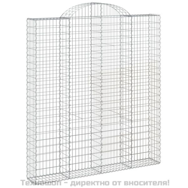 Габионни кошници арка 3 бр 200x30x220/240 см поцинковано желязо