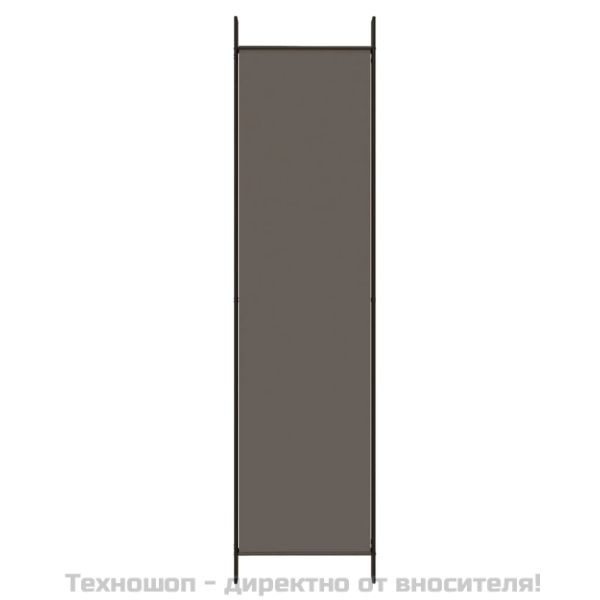 Параван за стая, 3 панела, антрацит, 150x220 cм, текстил