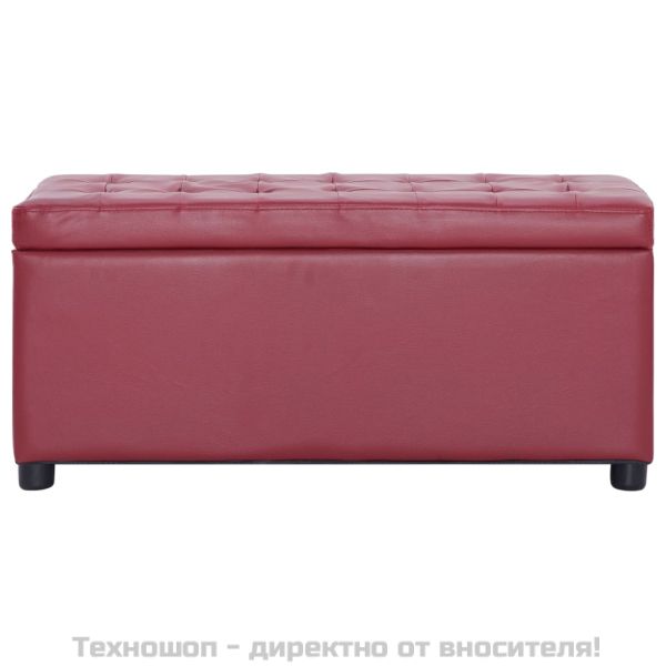 Табуретка ракла, 87,5 см, виненочервена, изкуствена кожа