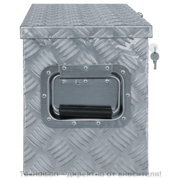 Алуминиева кутия, 80,5x22x22 см, сребриста