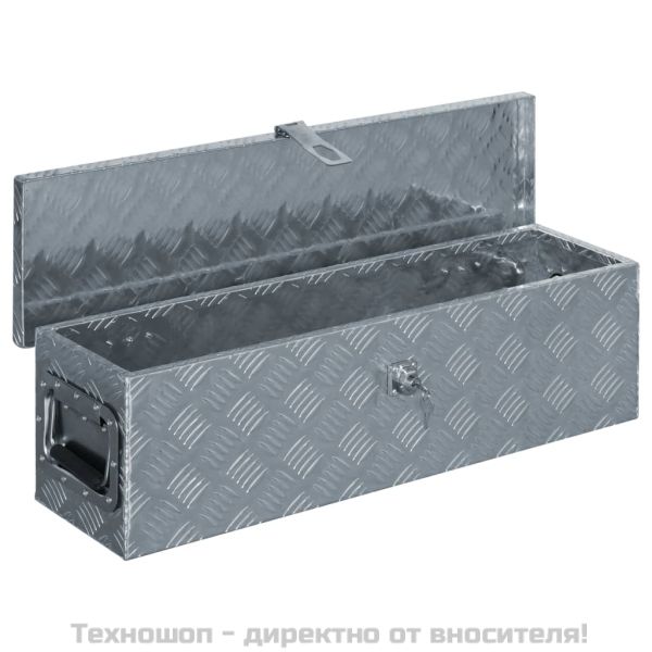 Алуминиева кутия, 80,5x22x22 см, сребриста