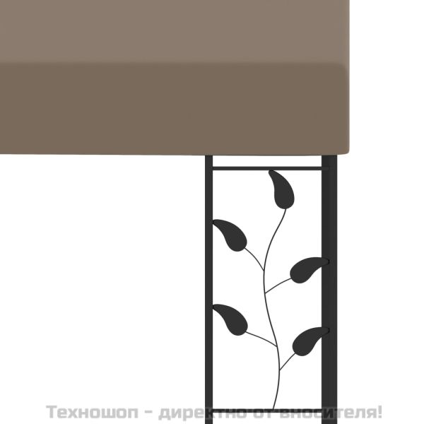 Шатра за стенен монтаж, 3x3x2,5 м, таупе