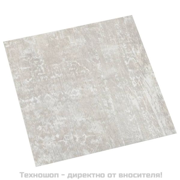 Самозалепващи подови дъски 20 бр PVC 1,86 м² светлосиви