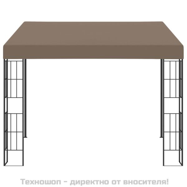 Шатра за стенен монтаж, 3x3 м, таупе, текстил