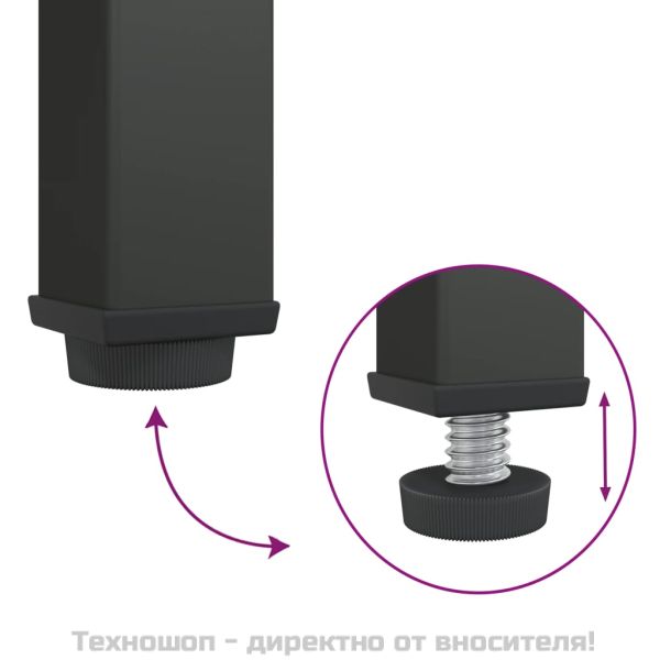 Висок шкаф, черен, 90x40x180 см, стъкло и стомана