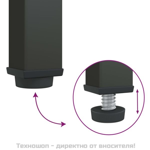 ТВ шкаф, черен, 105x35x50 см, стъкло и стомана