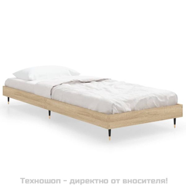 Рамка за легло без матрак сонома дъб 75x190 см инженерно дърво