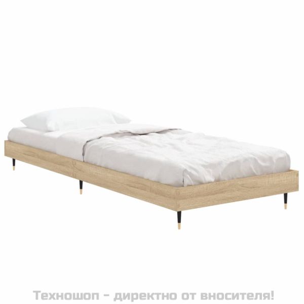 Рамка за легло без матрак сонома дъб 75x190 см инженерно дърво