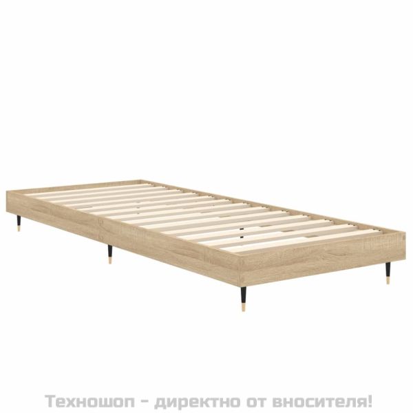 Рамка за легло без матрак сонома дъб 75x190 см инженерно дърво