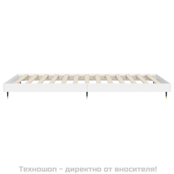 Рамка за легло, бяла, 75x190 см, инженерно дърво