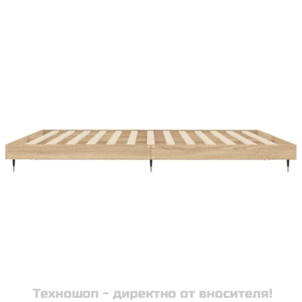 Рамка за легло без матрак сонома дъб 140x200 см инженерно дърво