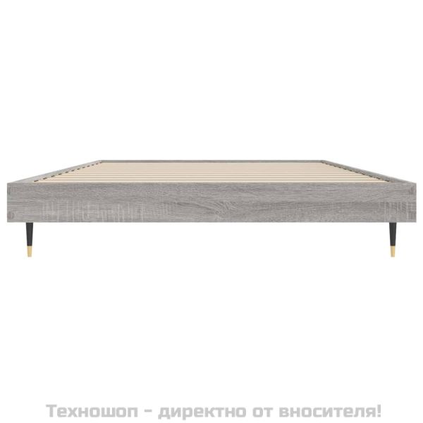 Рамка за легло, сив сонома, 90x190 см, инженерно дърво