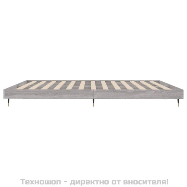 Рамка за легло, сив сонома, 140x200 см, инженерно дърво