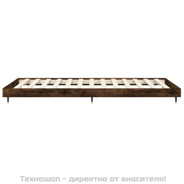 Рамка за легло без матрак опушен дъб 75x190 см инженерно дърво