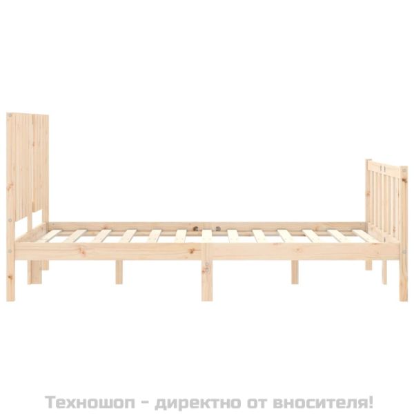 Рамка за легло с табла Small Double масивна дървесина