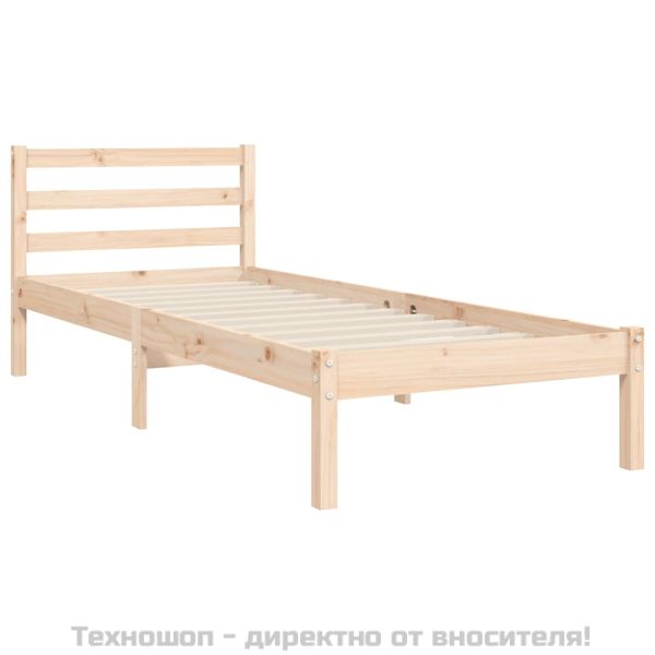 Рамка за легло с табла, 90x200 см, масивно дърво