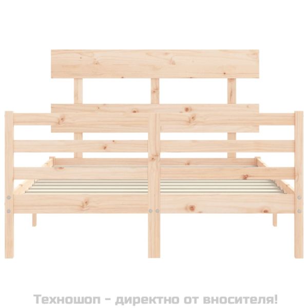 Рамка за легло с табла, 120х200 см, масивно дърво