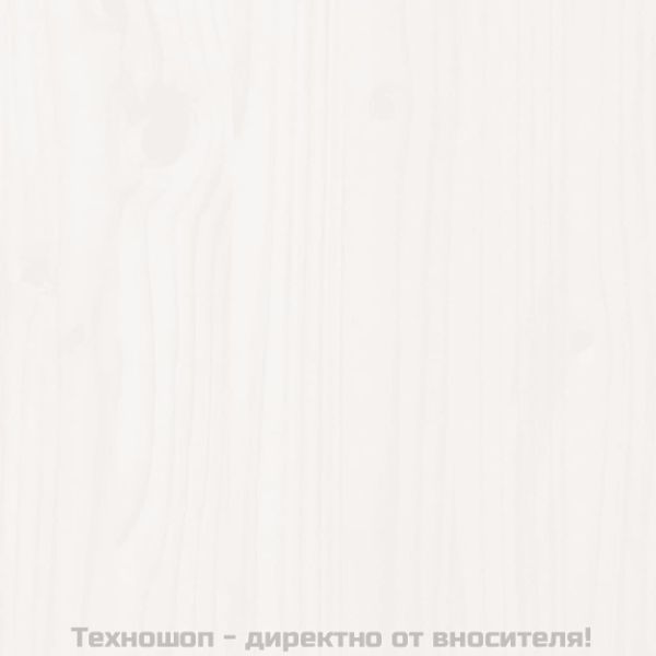 Рамка за легло с табла, бяла, 160х200 см, масивно дърво