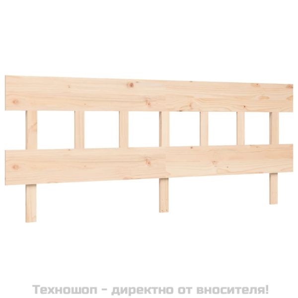 Рамка за легло с табла, 200x200 см, дърво масив