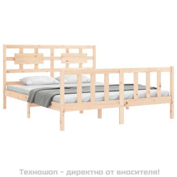 Рамка за легло с табла King Size масивно дърво